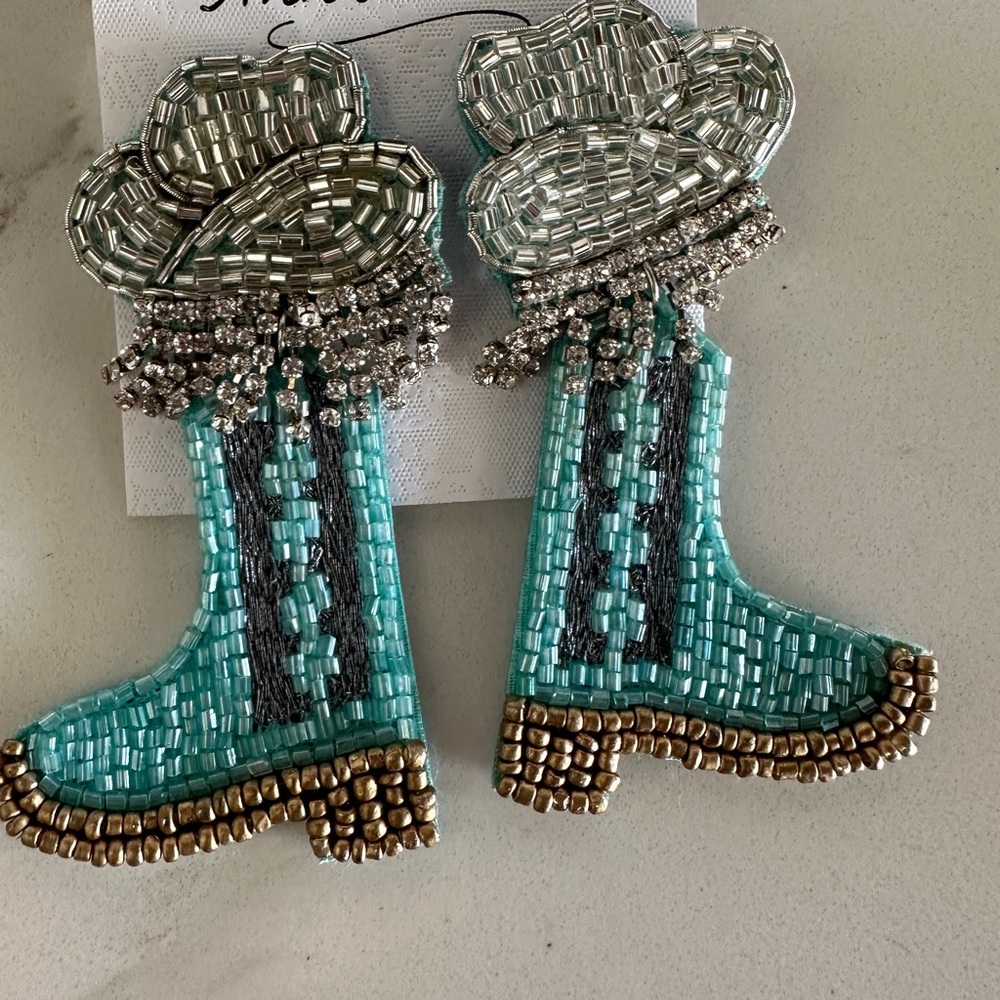 Anna & Ava Cowboy Boot & Hat Dangle Earrings